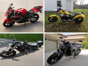 High mileage motorcycles purchased by Cash for Motorcycles